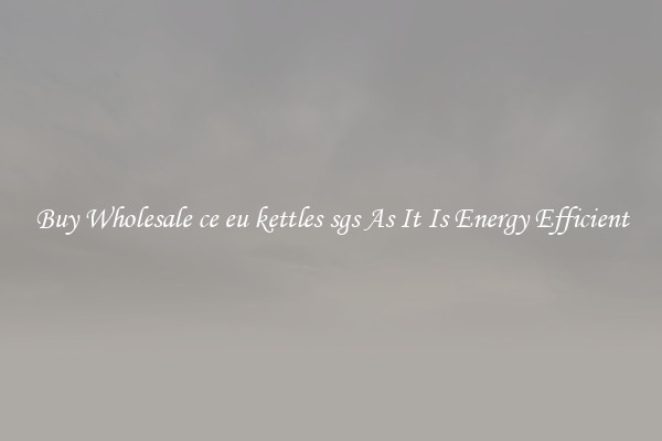 Buy Wholesale ce eu kettles sgs As It Is Energy Efficient