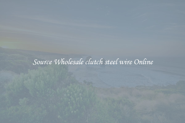 Source Wholesale clutch steel wire Online
