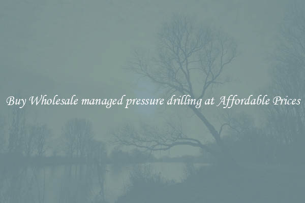 Buy Wholesale managed pressure drilling at Affordable Prices