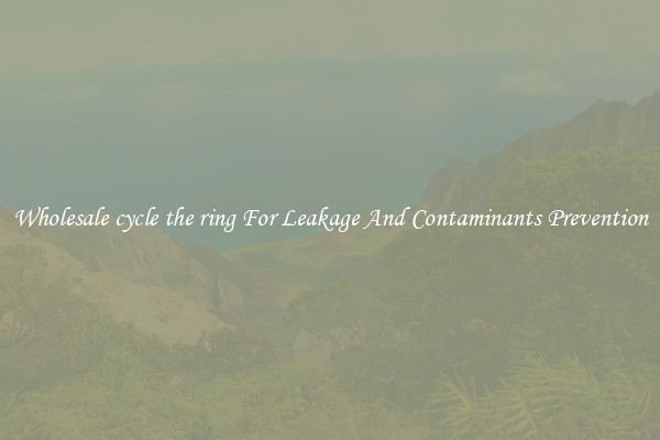 Wholesale cycle the ring For Leakage And Contaminants Prevention