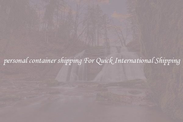 personal container shipping For Quick International Shipping