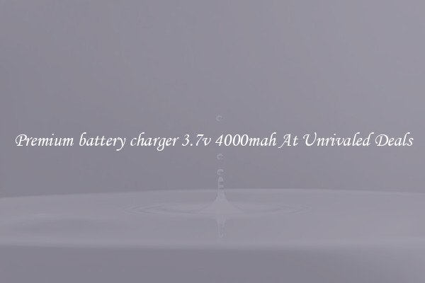 Premium battery charger 3.7v 4000mah At Unrivaled Deals