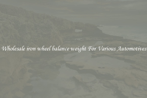Wholesale iron wheel balance weight For Various Automotives