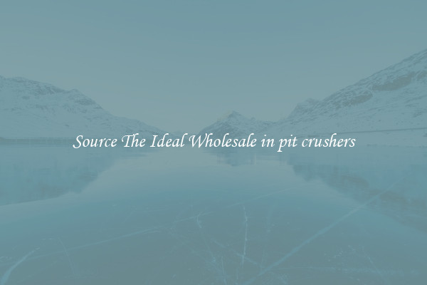 Source The Ideal Wholesale in pit crushers