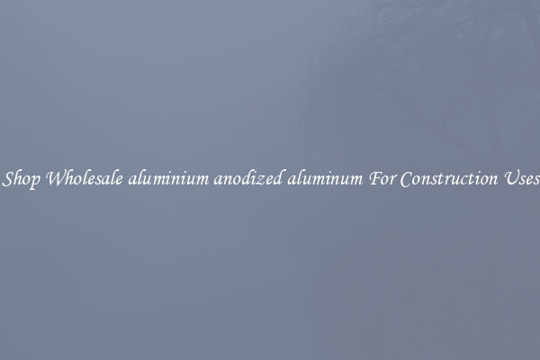 Shop Wholesale aluminium anodized aluminum For Construction Uses