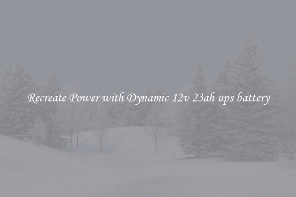 Recreate Power with Dynamic 12v 23ah ups battery