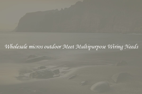 Wholesale micros outdoor Meet Multipurpose Wiring Needs