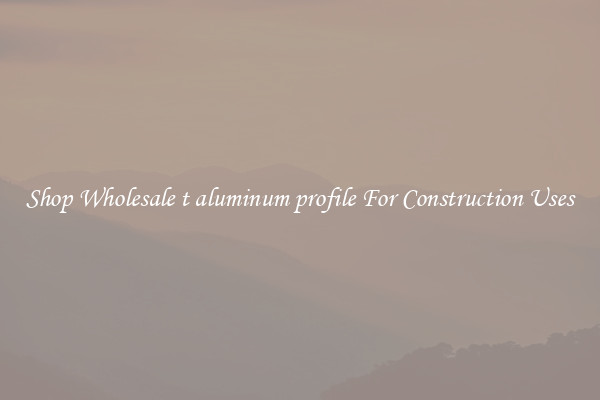 Shop Wholesale t aluminum profile For Construction Uses