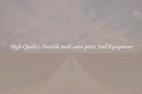 High-Quality Durable mold auto parts And Equipment