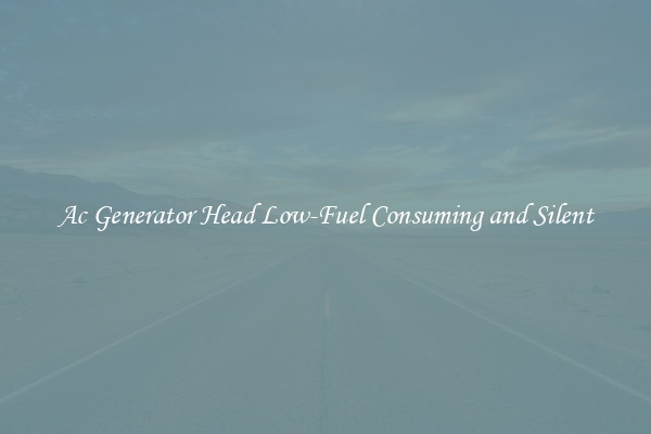 Ac Generator Head Low-Fuel Consuming and Silent