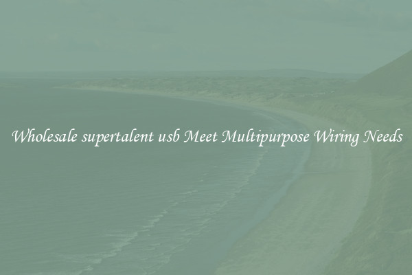 Wholesale supertalent usb Meet Multipurpose Wiring Needs